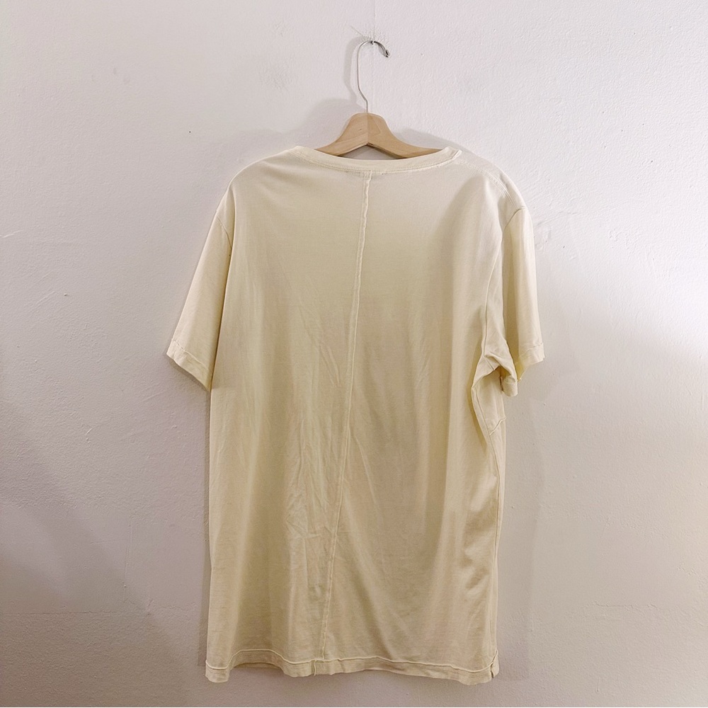 Eckhaus Latta Yellow Three Dogs T-Shirt Cream Tee Panelled Graphic - Picture 6 of 7